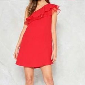 Red NASTY GAL cocktail dress